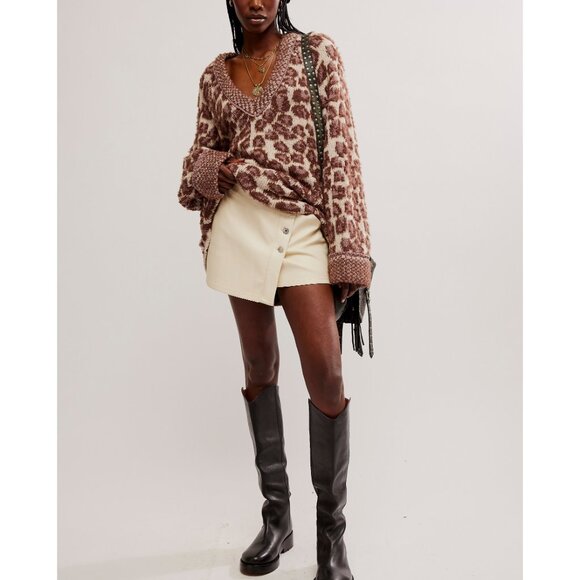 FREE PEOPLE Little Animal Pullover / Grey Antler Combo - Picture 6 of 7